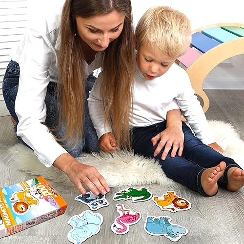 Miniatura 7 de Rompecabezas magnéticos de zoológico para niños de 3 a 5 años – Rompecabezas para niños – Juguetes de viaje para niños de 3 a 5 años – Juegos de