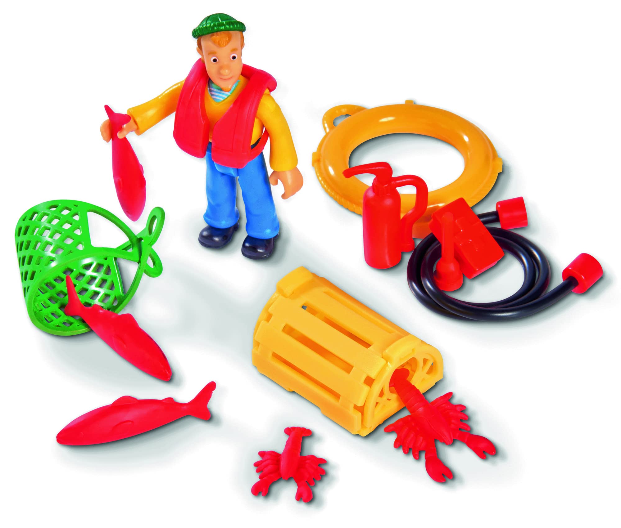 Simba Sam Le Bomber – Barco de Pesca Flotante – Grúa móvil + cabrestante mecánico – 1 Figura incluida – 109251074002 Verde