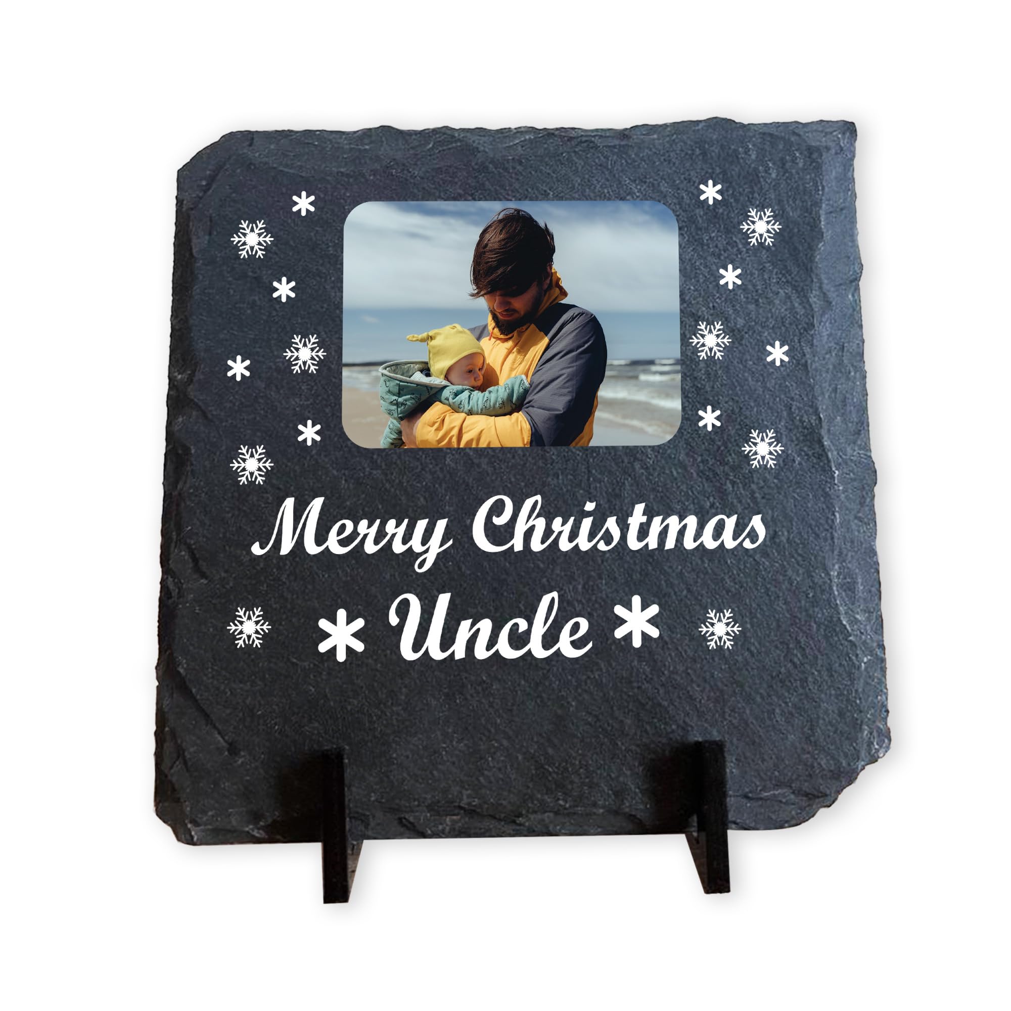 Red Ocean Merry Christmas For Uncle Slate Sign Photo Plaque Uncle For Christmas From Niece Nephew Best Present Keepsake
