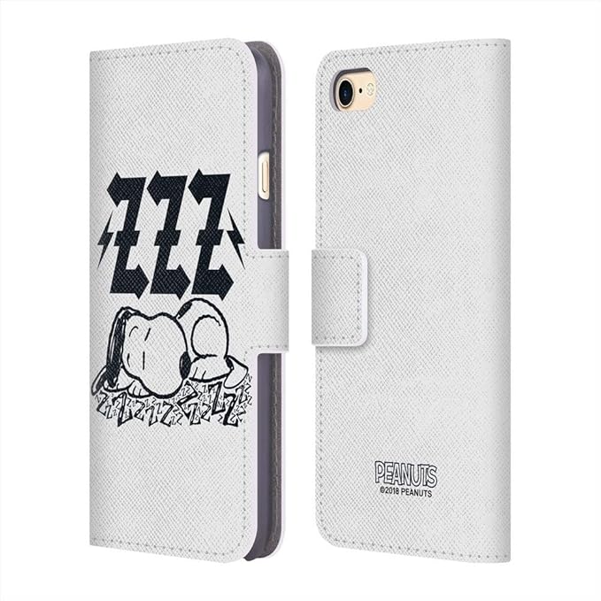 Amazon Co Jp Peanuts スヌーピー 70周年記念 Snoopy Sleepy レザー手帳型 Iphoneケース 公式 オフィシャル 家電 カメラ