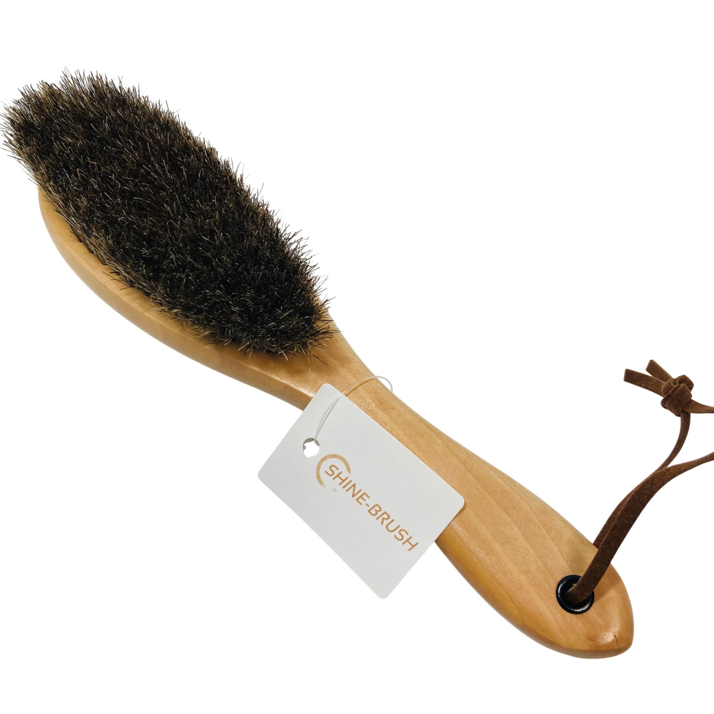 Amazon.co.jp: SHINE-BRUSH つや出しブラシ やわらかめ 馬毛 Mサイズ