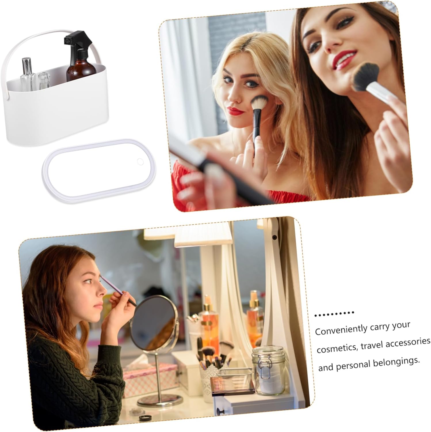 Makeup Case with Led Lighted Mirror Portable Cosmetic Organizer for Travel Home and Outdoor Use Brightness Touch Control for Women and Makeup Artists