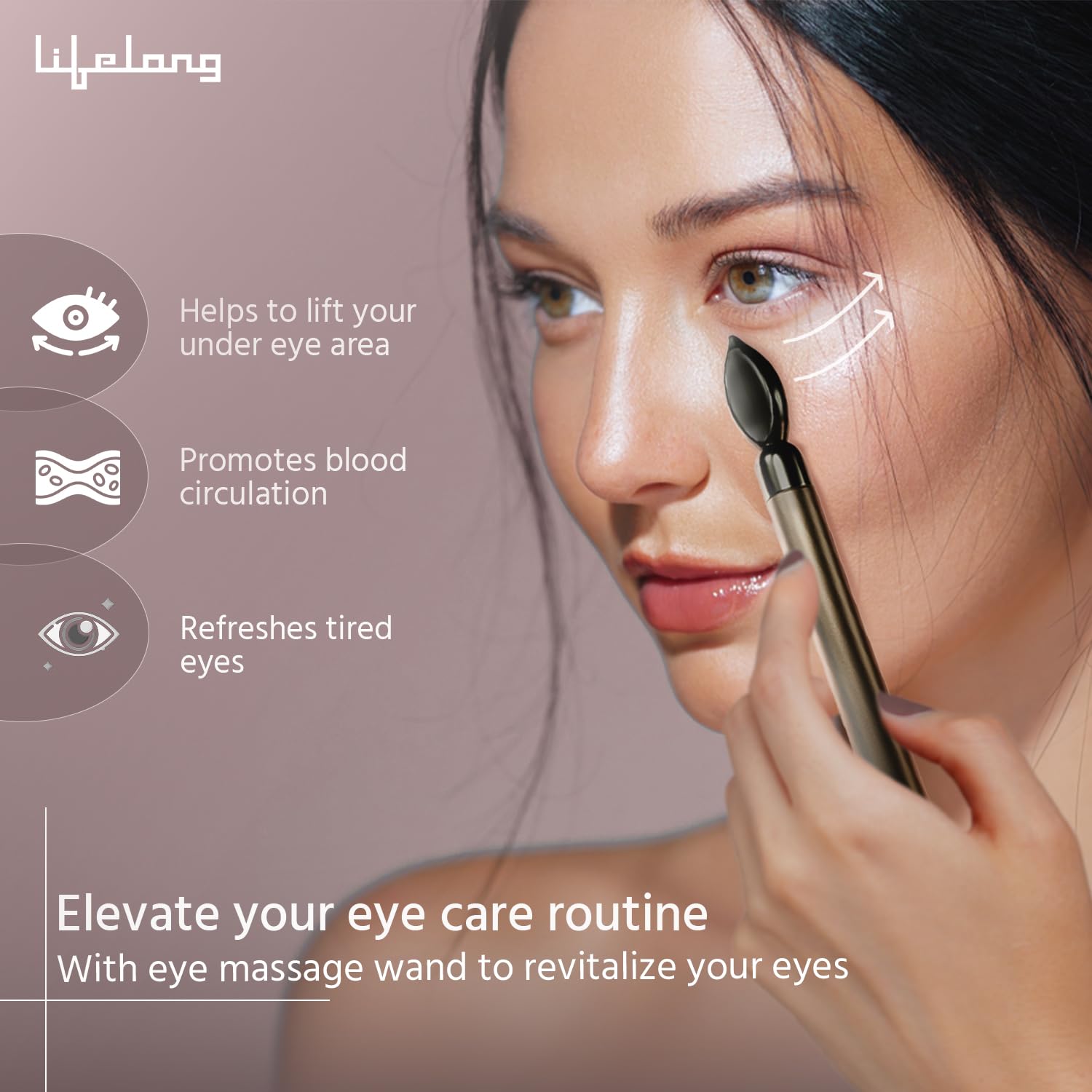 Lifelong Portable Handheld Skin Therapy Eye Massager Machine | Anti-Aging | Skin Tightening | Wrinkle Reducing,Dark circles removal with Drop-shape Design (LLM1198) Lifelong Portable Handheld Skin Therapy Eye Massager Machine | Anti-Aging | Skin Tightening | Wrinkle Reducing,Dark circles removal with Drop-shape Design (LLM1198)