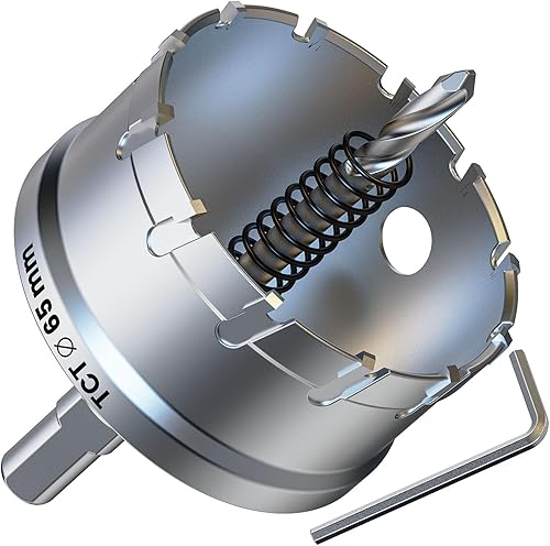 Broca de sierra perforadora de metal resistente de 2-58 pulgadas con broca piloto HSS, cortador de agujeros de punta dura para placa de acero