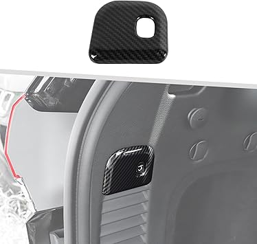 Jimen Compatible with Jeep Grand Cherokee 2011-2020, Trunk Liftgate Switch Button Cover Trim Carbon Fiber