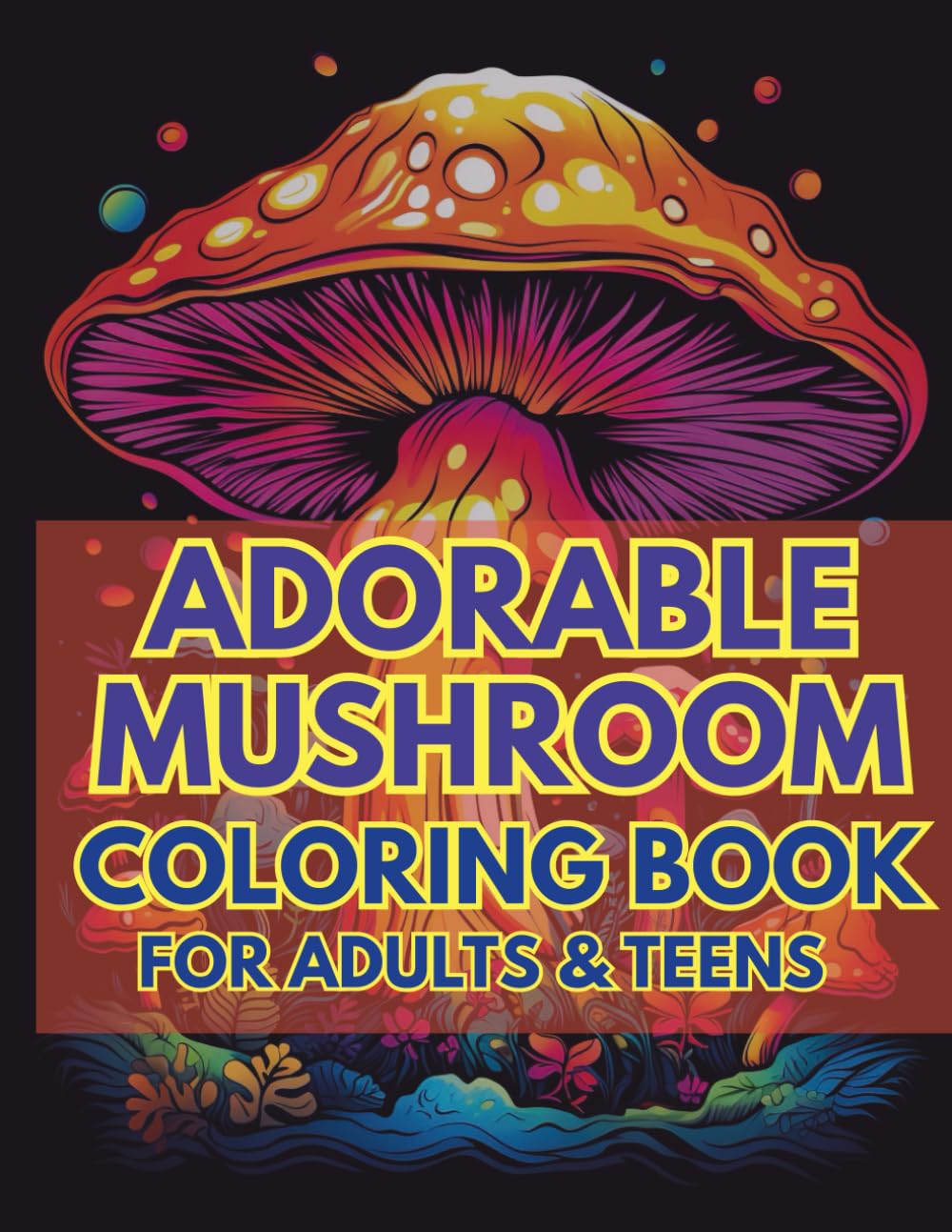 Adorable Mushroom Coloring Pages For Adults And Teens: 40 Cute Cottagecore Mushroom Designs for Relaxation, Stress Relief & Mindful Coloring for ... And Relaxation Coloring Book For Children)