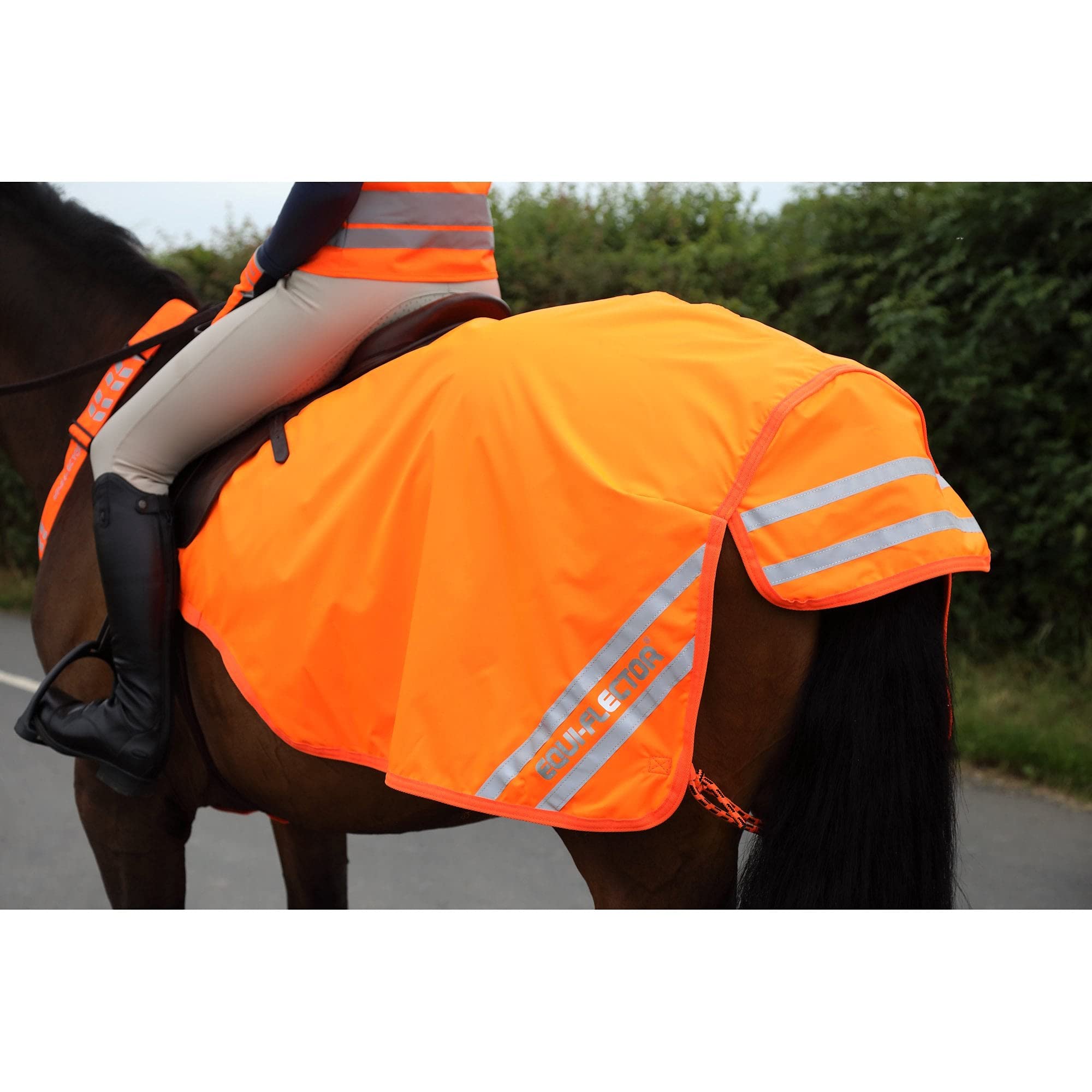 Shires Equi-Flector Mesh Exercise Sheet - Orange 60"