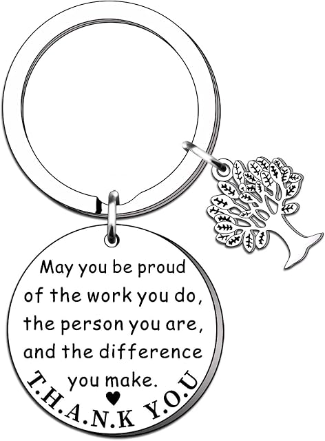 SMARGO Thank You Keyring for Coworkers Women Men Appreciation Key Ring Jewellery Leaving Gifts for Colleagues Christmas Presents for Her Him (Be Proud of The Work You do)
