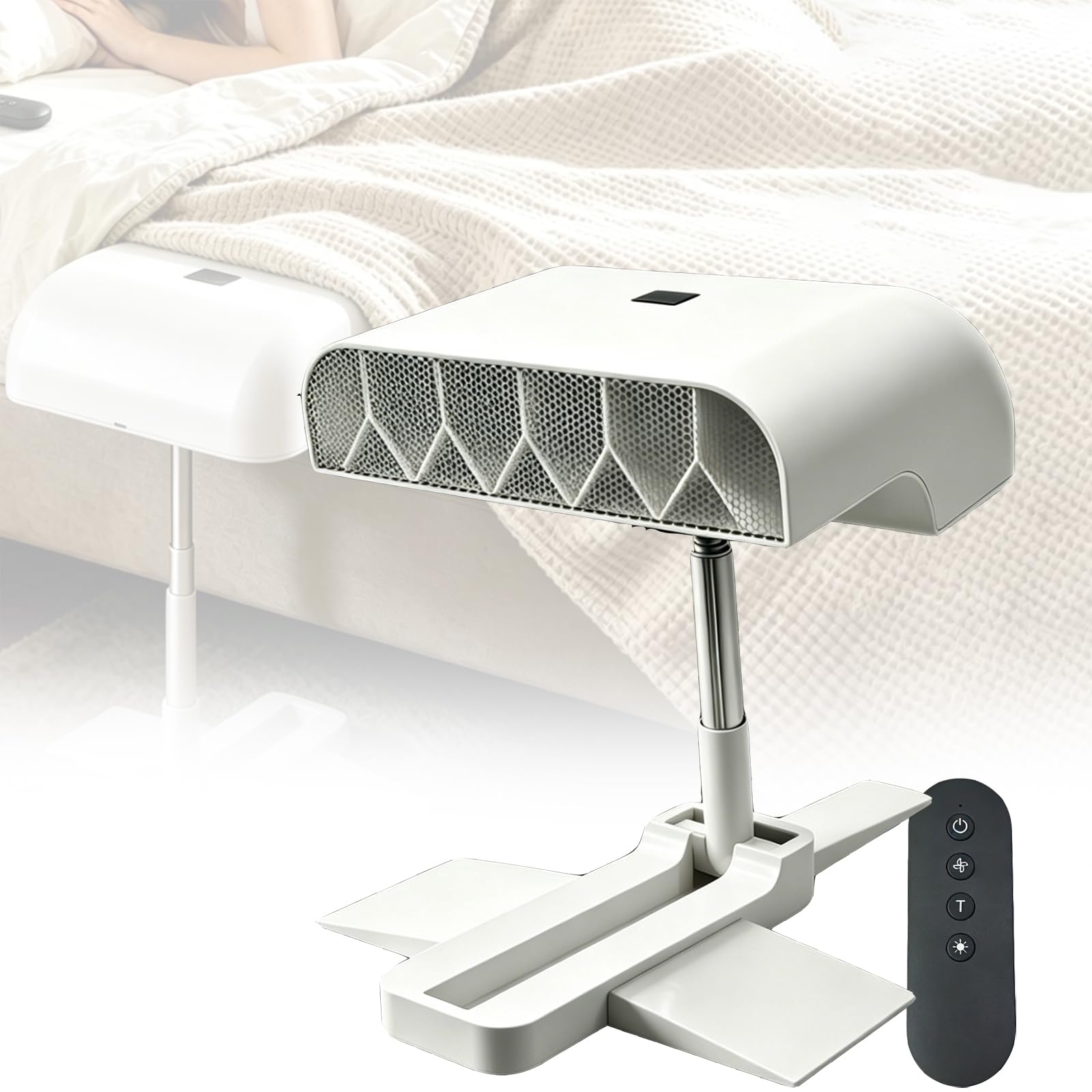 Ventilador de cama contra el calor nocturno con 5 velocidades y control remoto