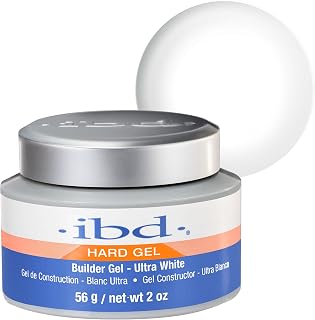 IBD Hard Gel – UV Builder Gel Ultra White, 1 opakowanie (1 x 56 g) – MADE IN USA – Najwyższej jakości żel budujący do paznokci żelowych
