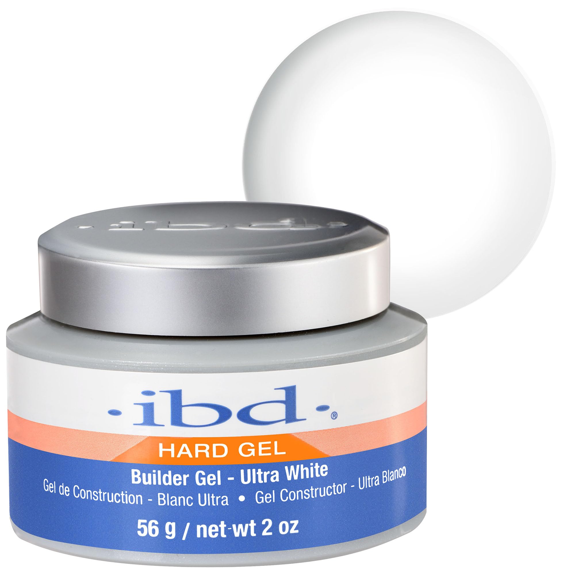IBD Hard Gel - Gel costruttore UV Ultra White, 56 g - MADE IN USA - Gel costruttore premium per unghie in gel