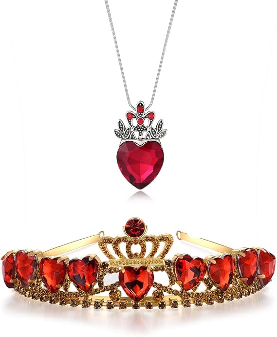Amazon.com: FUNLMO Evie Red Heart Tiara 