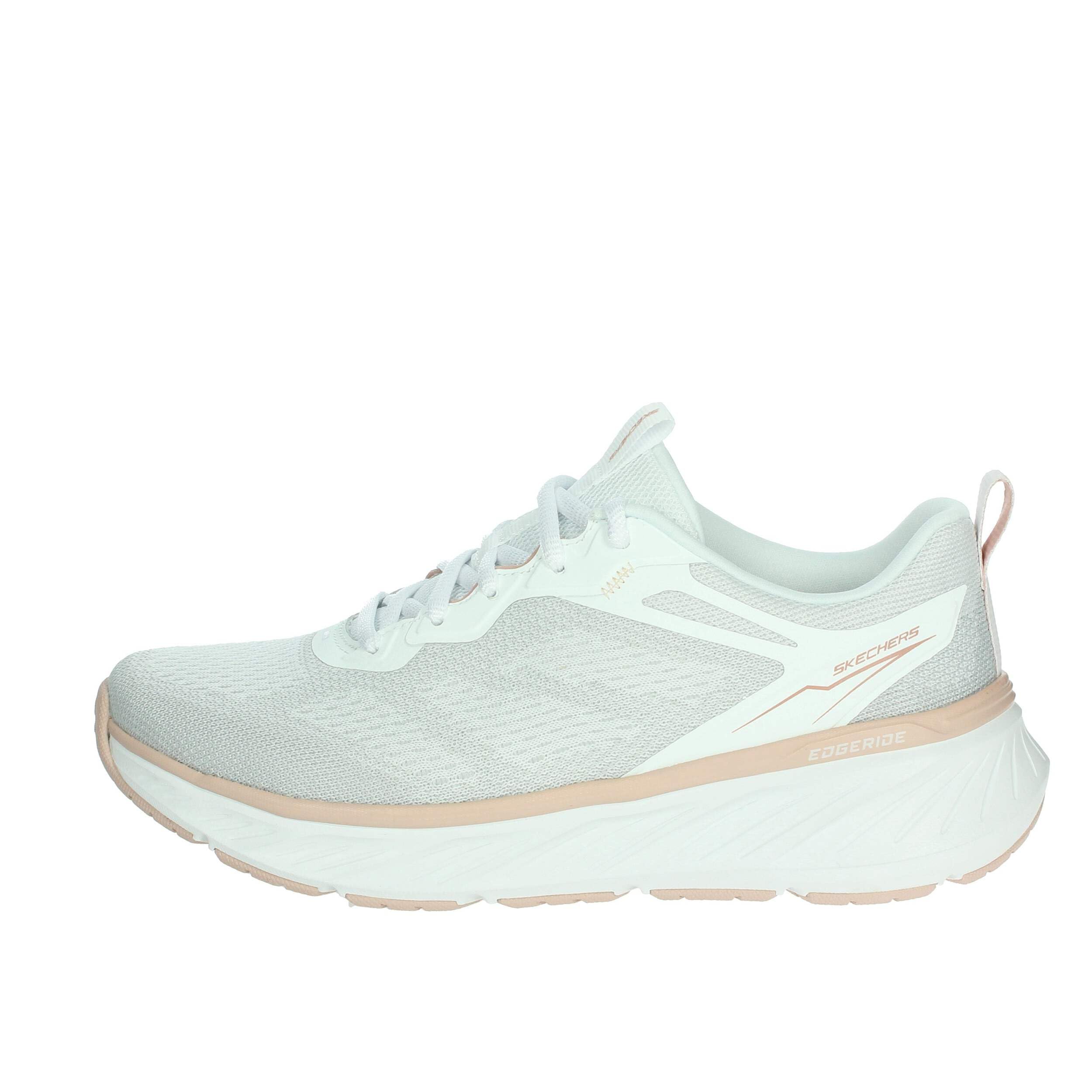 Skechers Tenis Edgeride para Mujer, Ribete Natural de Punto Blanco, 37 EU