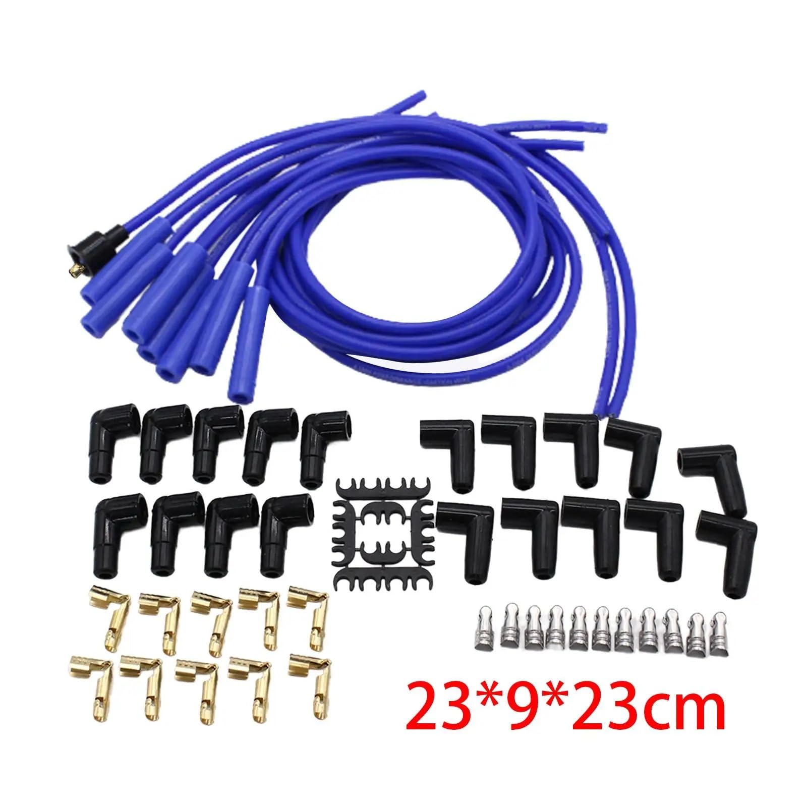 Juego de cables encendido Universal 8mm, Cable bujía, reemplazo automático Compatible accesorios Distribuidor de encendido
