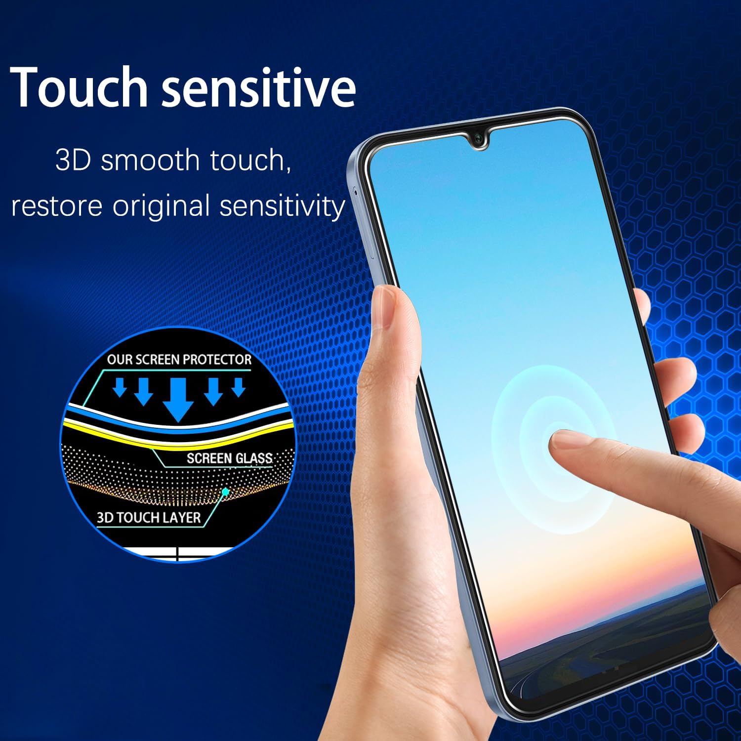 MAYtobe [2-Pack Screen Protector Designed for Samsung Galaxy A17 5G / A16 5G Tempered Glass, Bubble Free, Anti Scratch, Easy to Install thumbnail