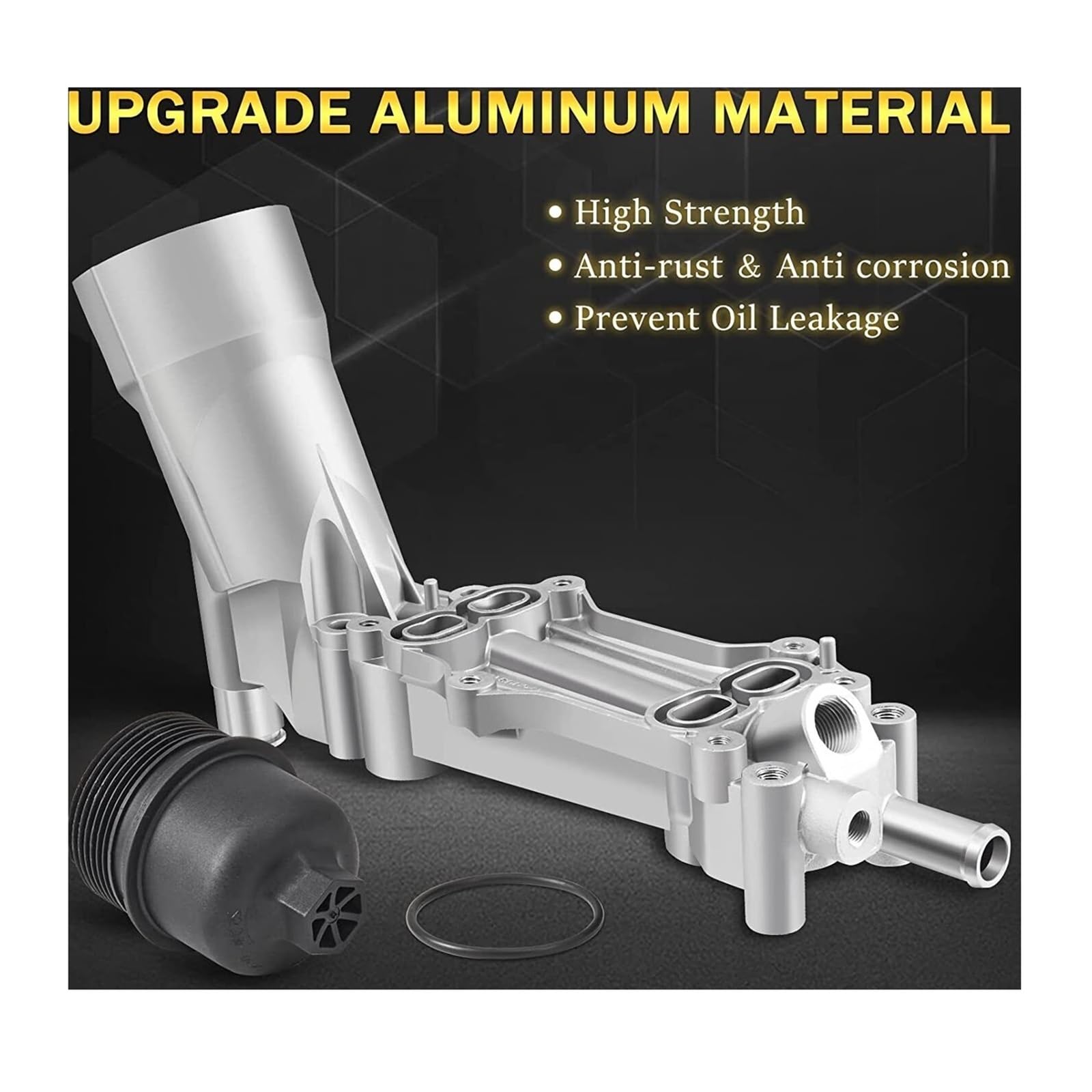 Chłodnica oleju samochodowego Pasuje do Dodge pasuje Chrysler Ram3.6L 2011-2016 wymiennik ciepła 68105583AF aluminiowa chłodnica oleju Adapter filtra obudowa silnika Płyta chłodząca