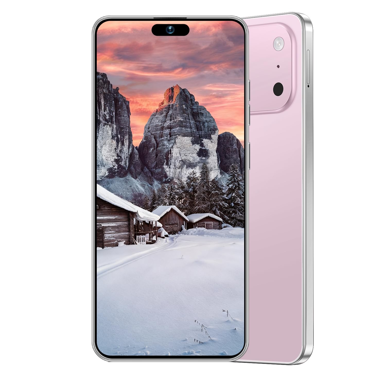 17PM Unlocked Phone | Cell Phone Android 15.0 | 16+512GB Smartphone| 6.99" HD Display | Long Battery Life 7000mAh | 68+108MP Zoom Camera| Fingerprint Lock | with Dual SIM (Pink)