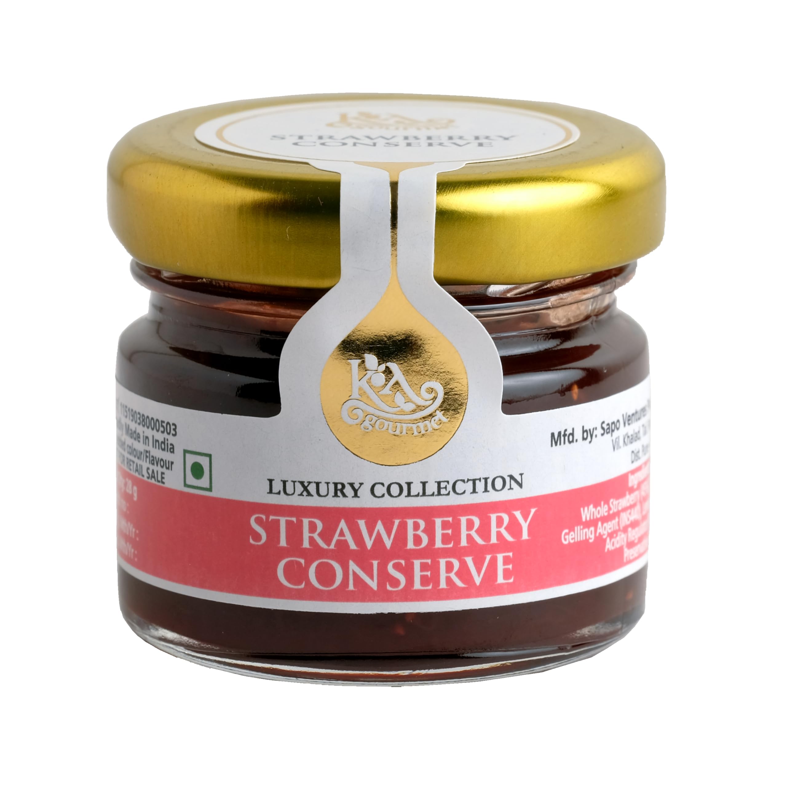 KA gourmet Strawberry Conserve/Jam 28gm x 25- Mini Loved by Karen Anand, Gluten Free, Vegan, No Artificial Colour or Flavour-image-45