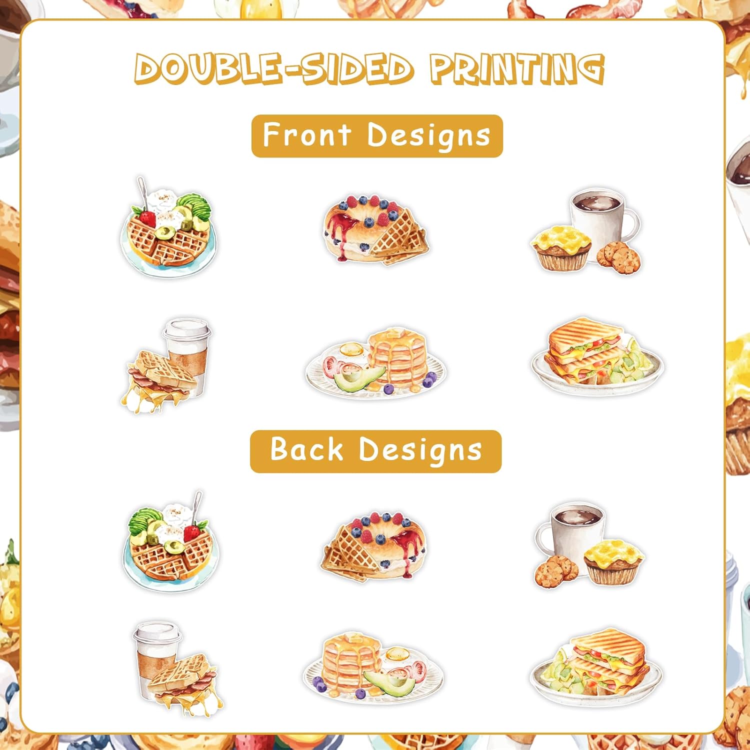 Cheereveal 24pcs Brunch Themed Centerpiece Sticks, Let’s Brunch Table Decorations, Breakfast Food Themed Birthday Baby Bridal Shower Bachelorette Engagement Party Supplies