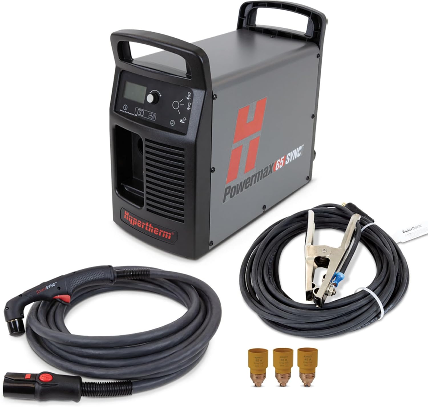 Hypertherm Powermax 65 SYNC Plasma Cutter w/ 50 ft. 75 Degree Handheld Torch 083344