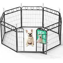 Dog Playpen for Indoor, Yard, RV Camping, 24 inch 8 Panels for Small and Puppy Dogs, Mottled