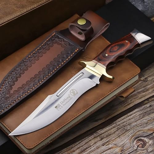 Miniatura 5 de Cuchillo de caza DeHong-78, cuchillo táctico, cuchillo de hoja fija con funda