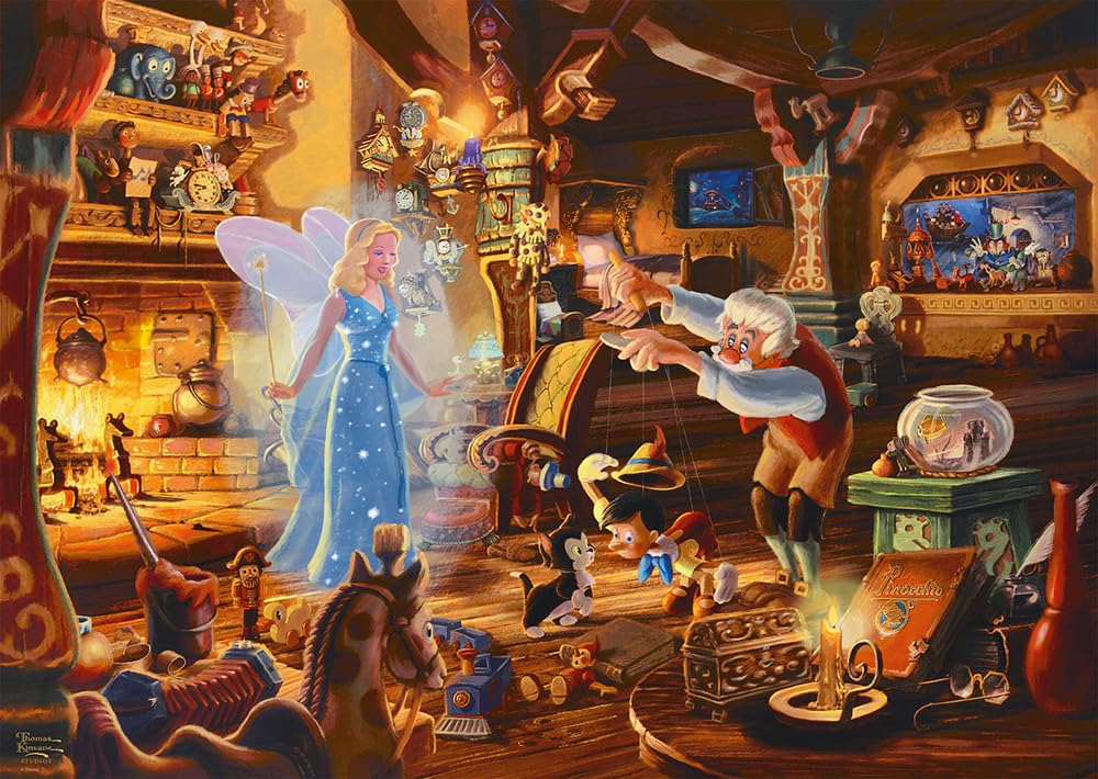 Spiele 57526 Thomas Kinkade, Disney, Geppettos Pinocchio, 1000 Pieces, Multi-Coloured