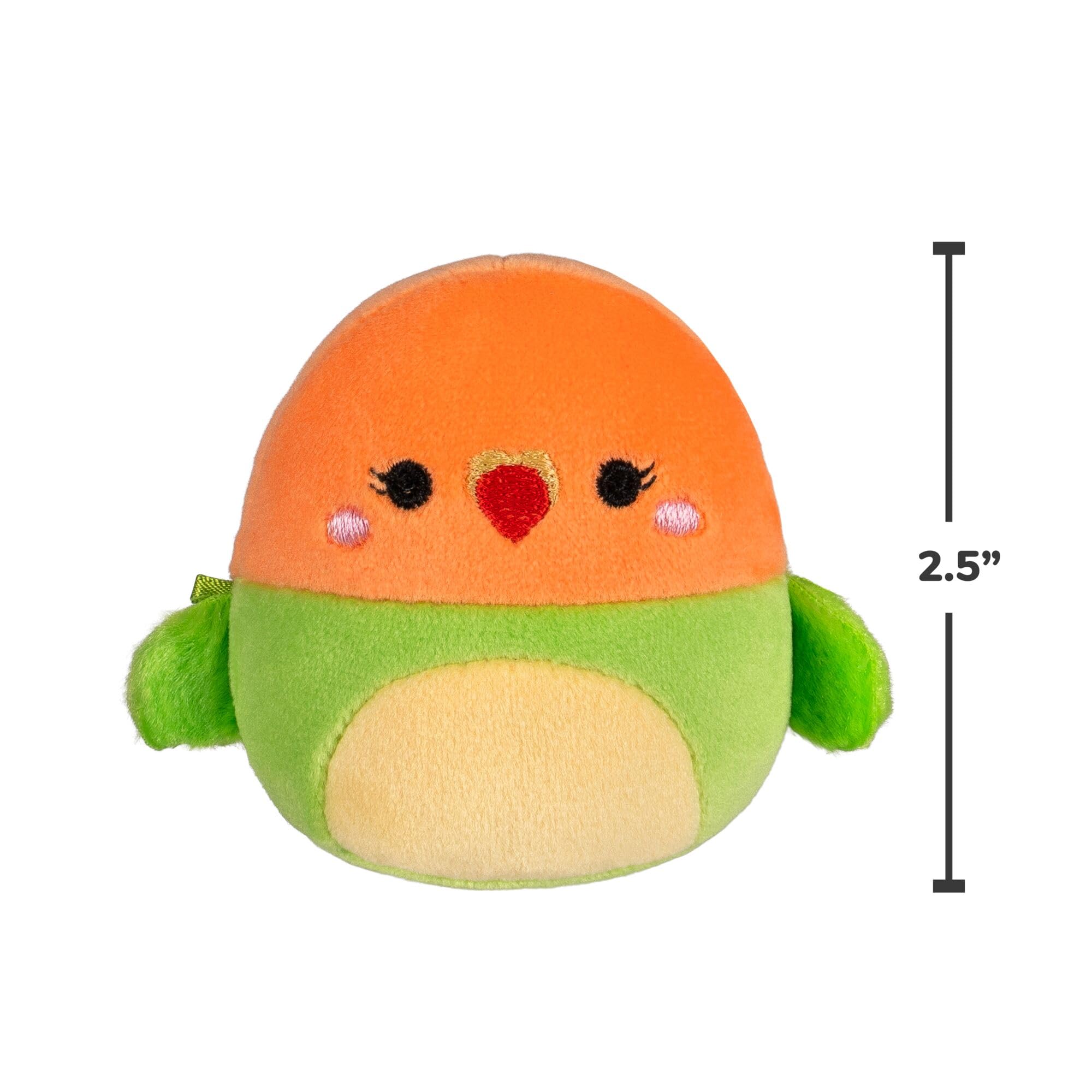 Squishmallows Original Micromallows Plush 5-Pack - Bear, Cow, Dinosaur, Love Bird & Octopus 2.5-Inch Plush - Image 4