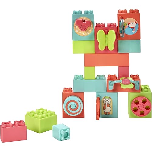Little Tikes Baby Builders - Explore Together Blocks First Blocks for Babies and Toddlers, Boys and Girls, Easy to Connect, Sensory Play