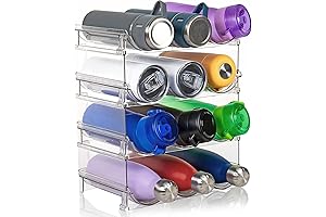 4 Tier Stackable Water Bottle Organizer for Cabinet