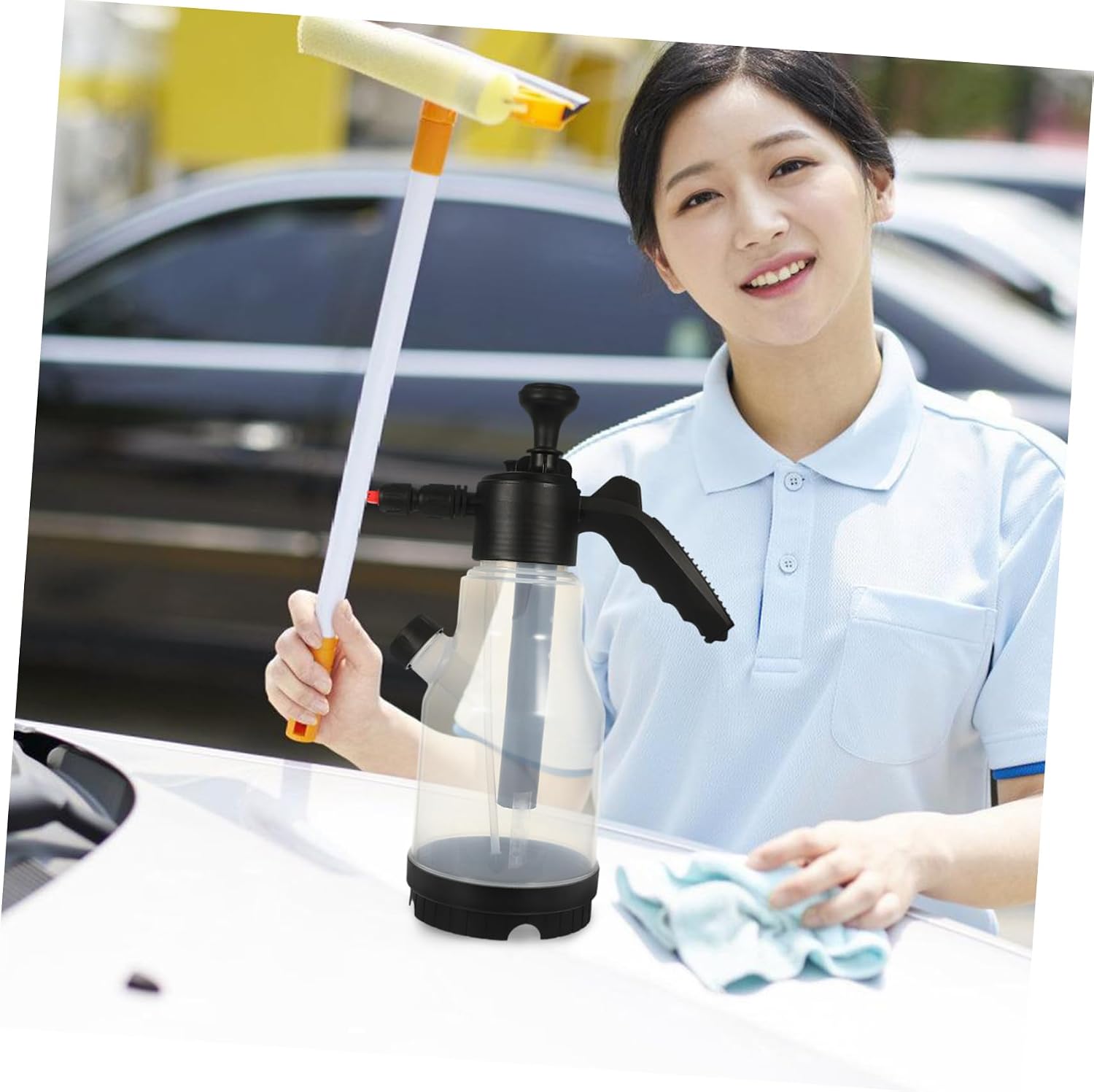 Foam Pump Sprayer for Car Detailing Ergonomic Design Lightweight Portable Car Wash Tool Rvs and Motorcycles High Pressure Foam Spray Experience