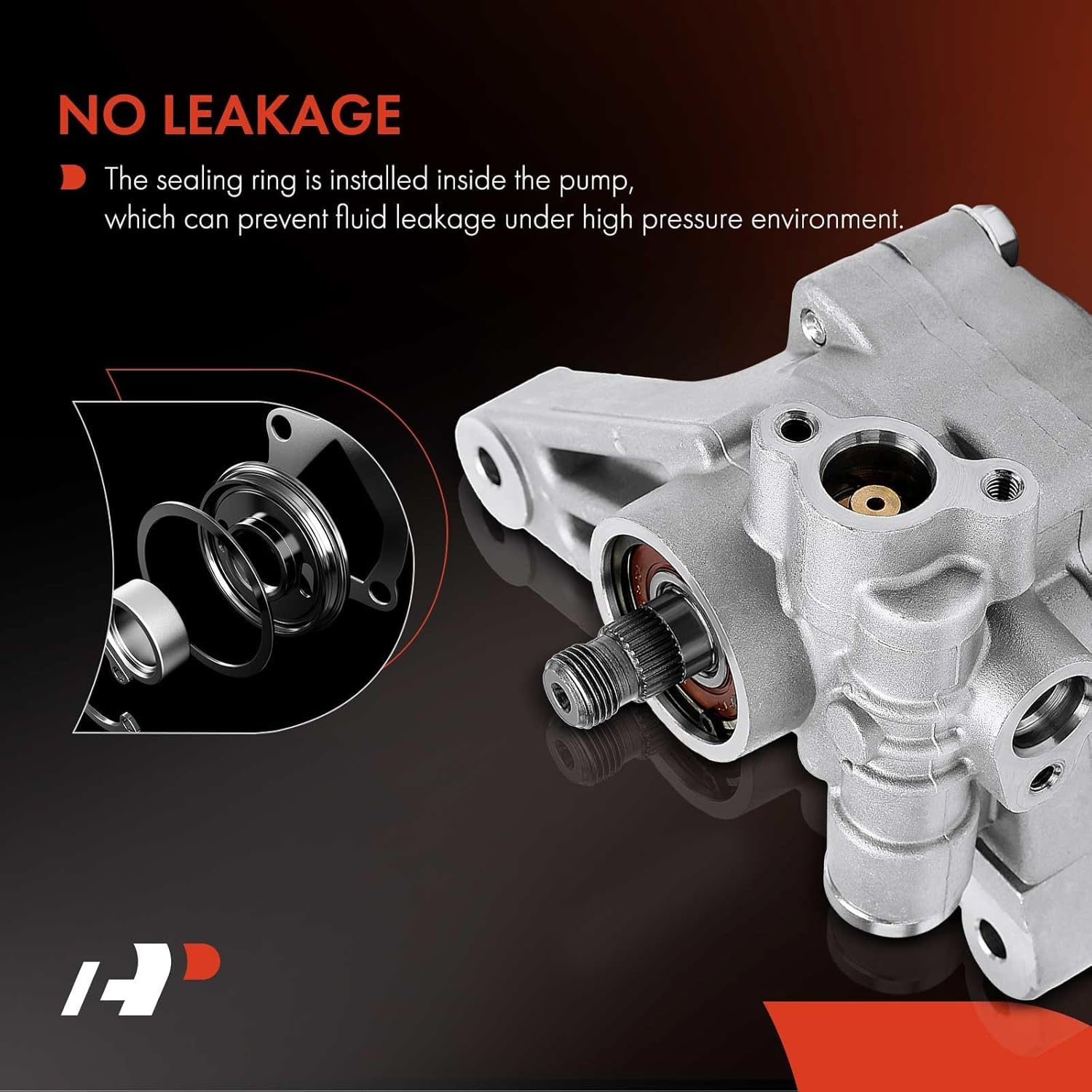 A-Premium Power Steering Pump, Compatible with Acura TL 2007-2008, 3.5L, Replace # 56110RDBA01