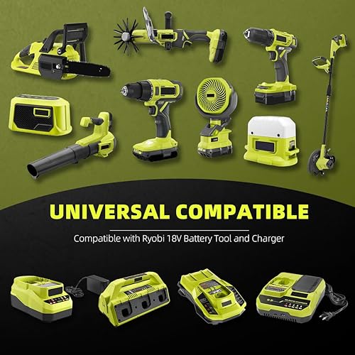 Miniatura 6 de LUMSING Paquete de 2 baterías actualizadas de 9000 mAh P108 compatibles con Ryobi 18 V batería de litio P108 P102 P103 P104 P105 P107 P109 P122