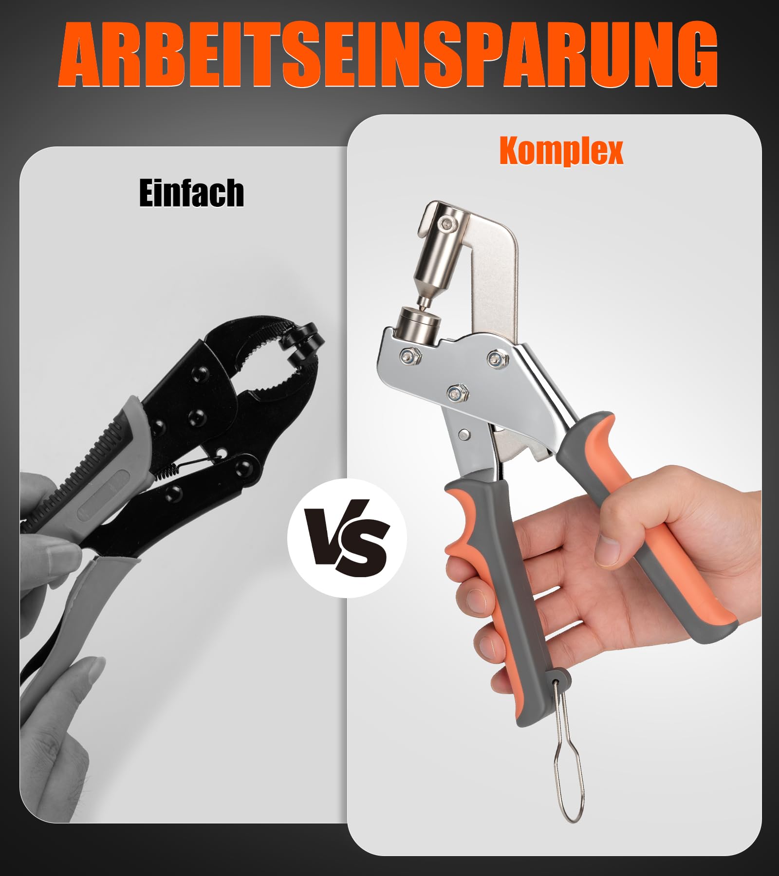 Schweres Druckknopf Set Mit Zange,80 Sätzen Druckknopf-Set in Marinequalität mit Etui für Bootsabdeckungen,Reparieren Von Segeltuch,NäHen,Planen Ersetzen Von MetallverschlüSsen Basteln DIY Schnalle