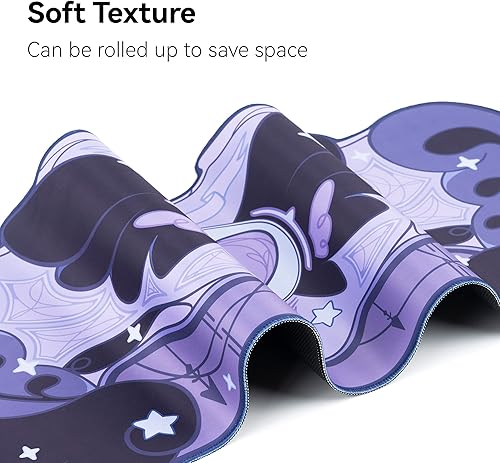 Vista 11 de GeekShare Alfombrilla de mouse grande para juegos, Kawaii rosa, antideslizante, con parte trasera de goma antideslizante, alfombrilla de escritorio