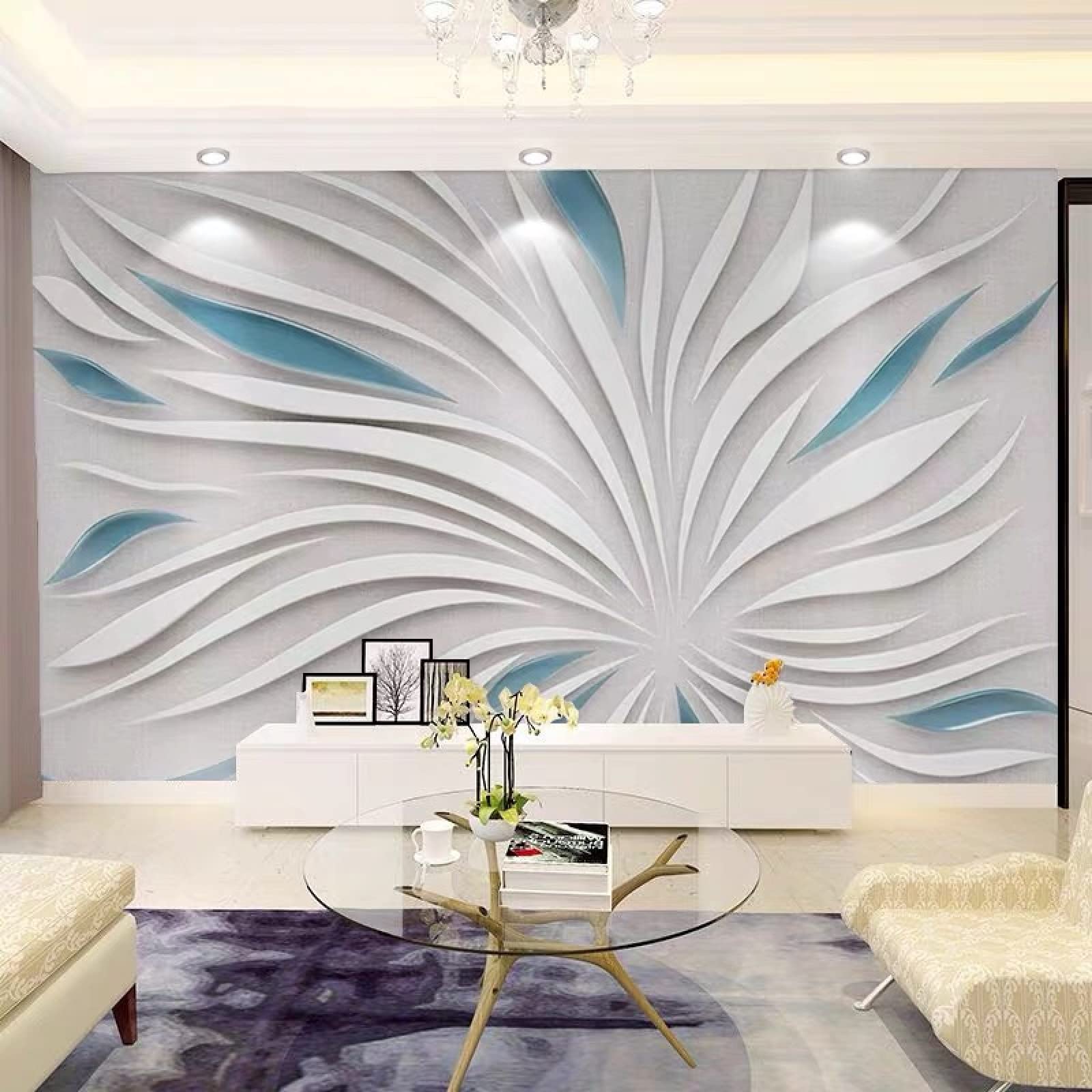 Papier peint mural 3D abstrait grand format pour sublimer le salon et le coin TV moderne