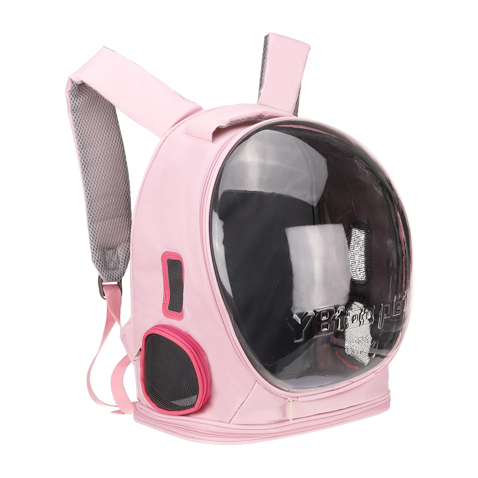 QUARKZMAN Mochila Transportadora para Mascotas, Portátil Y Ventilada, Tela Oxford, Bolsa De Viaje para Perros Y Gatos con Cubierta Transparente 12.99", (Rosa, 1 Pieza), Diseñada.