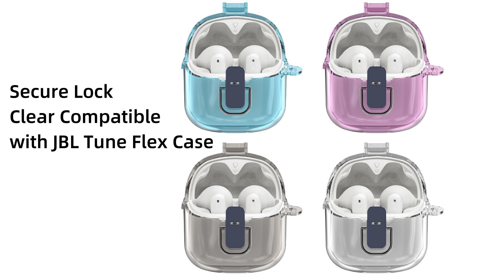 Watch Secure Lock Clear Compatible with JBL Tune Flex Case on
