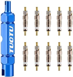 Valve Core Remover Tool Kit Bike with Brass Replacement Presta Valve Core