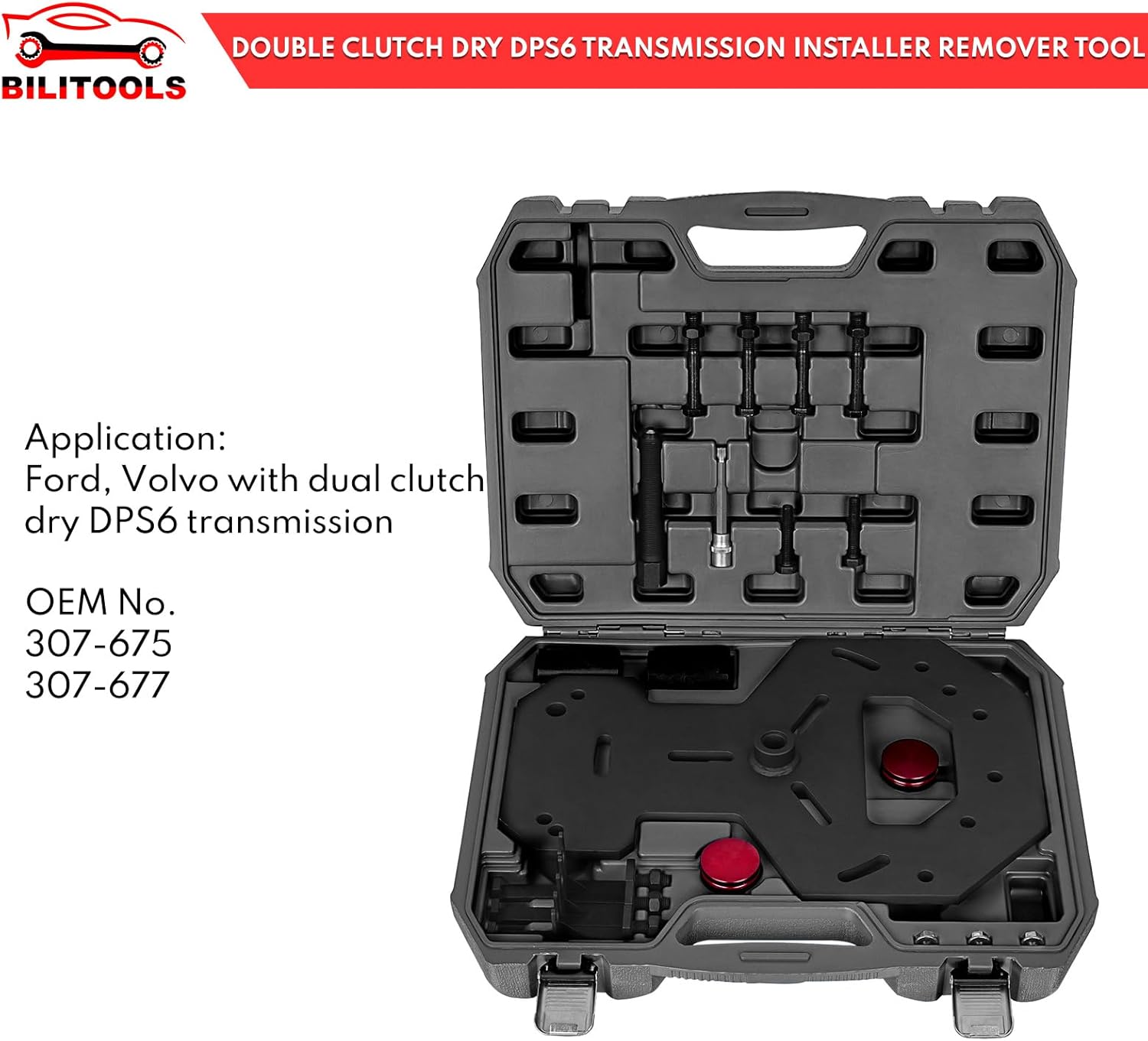 BILITOOLS DPS6 Clutch Tool Kit 6DCT250 6 Speed Dry-Type Dual-Clutch Transmission Installer Remover Tool Compatible with Ford Fiesta Focus Volvo FM No. 307675