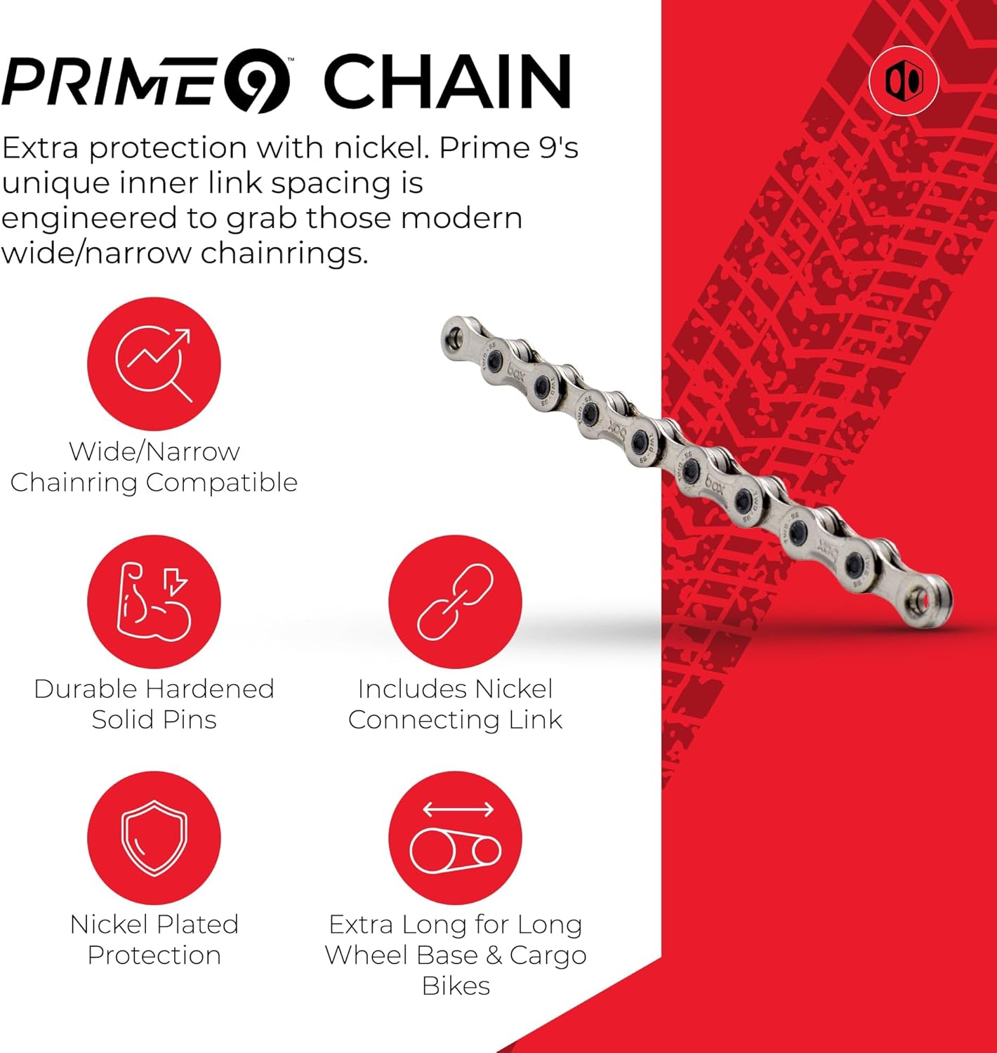 Box Two Prime 9 Multi Shift Non E-Bike, Single Shift E-Bike Cycling Groupset 9 Speed 1x Drivetrain Shifter, Rear Derailleur, Freehub Bike Cassette, Chain | Box Components