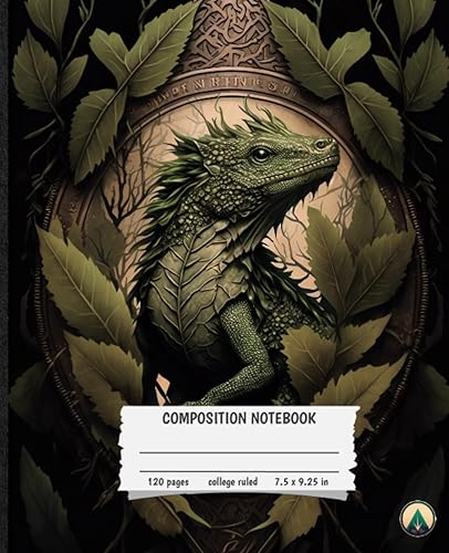 Composition Notebook - Lizard 7.5x9.25 inches, 120 College Ruled Pages Animals Collection For School, College, Office, Sketching, Hobby, Work