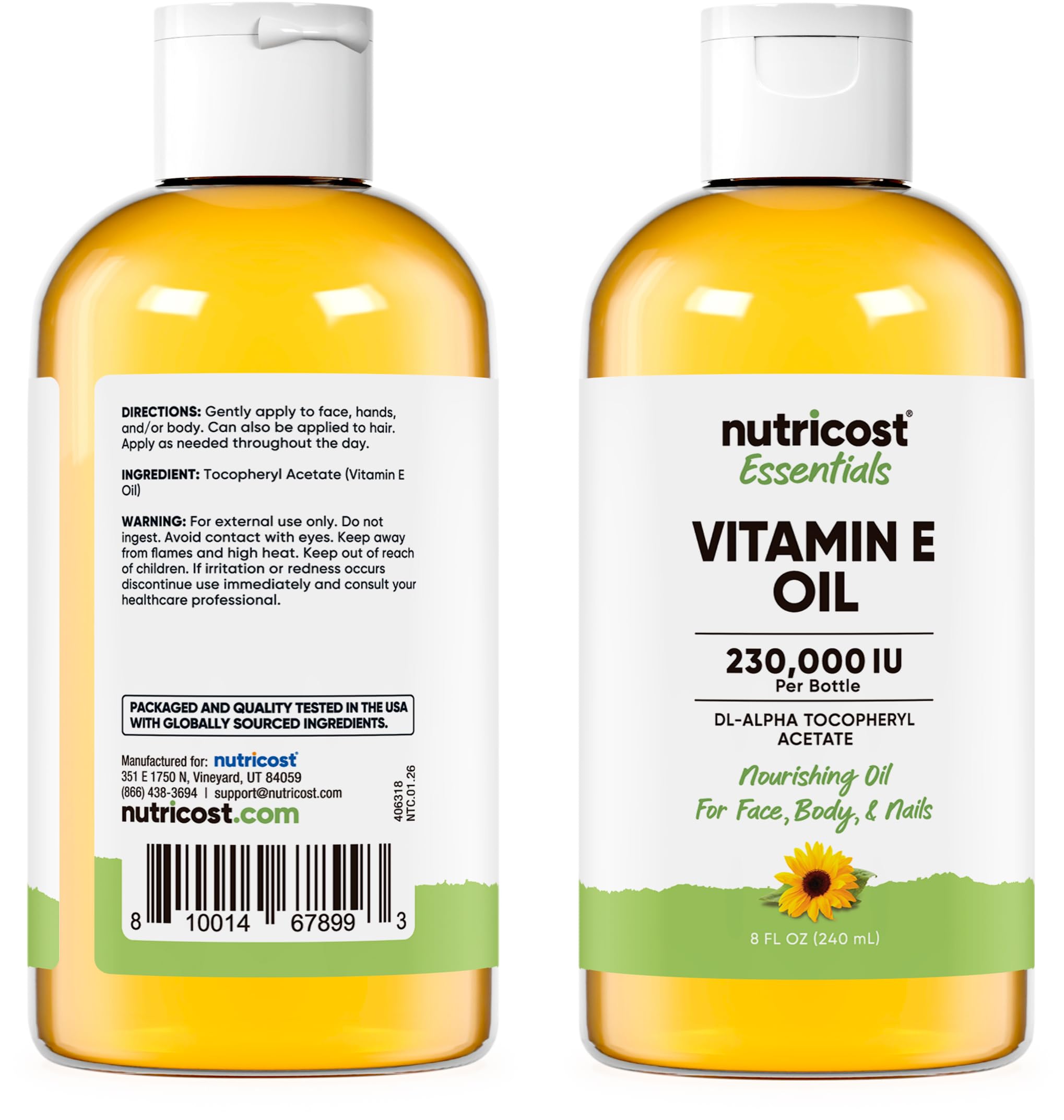 Nutricost Essentials Vitamin E Oil (8 Ounces / 230,000 IU) — Amazon image 4