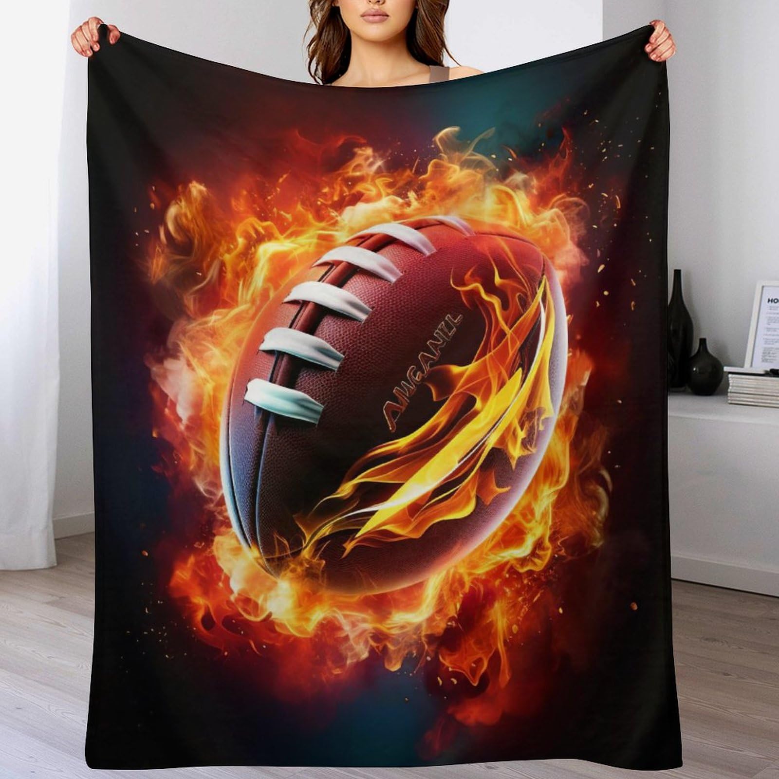 Couverture Le Rugby pour des soirées match confortables sur le canapé-lit