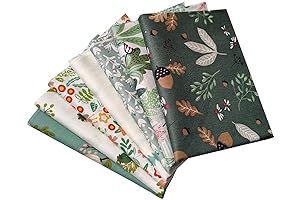 7 Piece Green Floral Fat Quarter Bundles