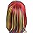 KOLIGHT Fashion Colorful Short Straight Halloween Wigs Women Girls Replacement Cosplay Costume Hair Wigs with Cap+Comb (Colorful)