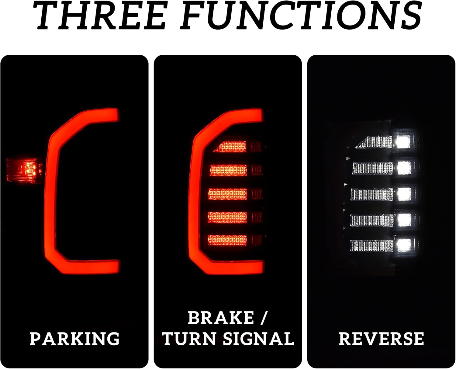 KEWISAUTO LED Tail Lights for 2016-2023 Toyota Tacoma, New Upgraded Smoked Black LED Taillights Rear Brake Lamps Parking Light Tail Lamp for Toyota Tacoma 2016-2023 (2PC, Passenger & Driver Side)