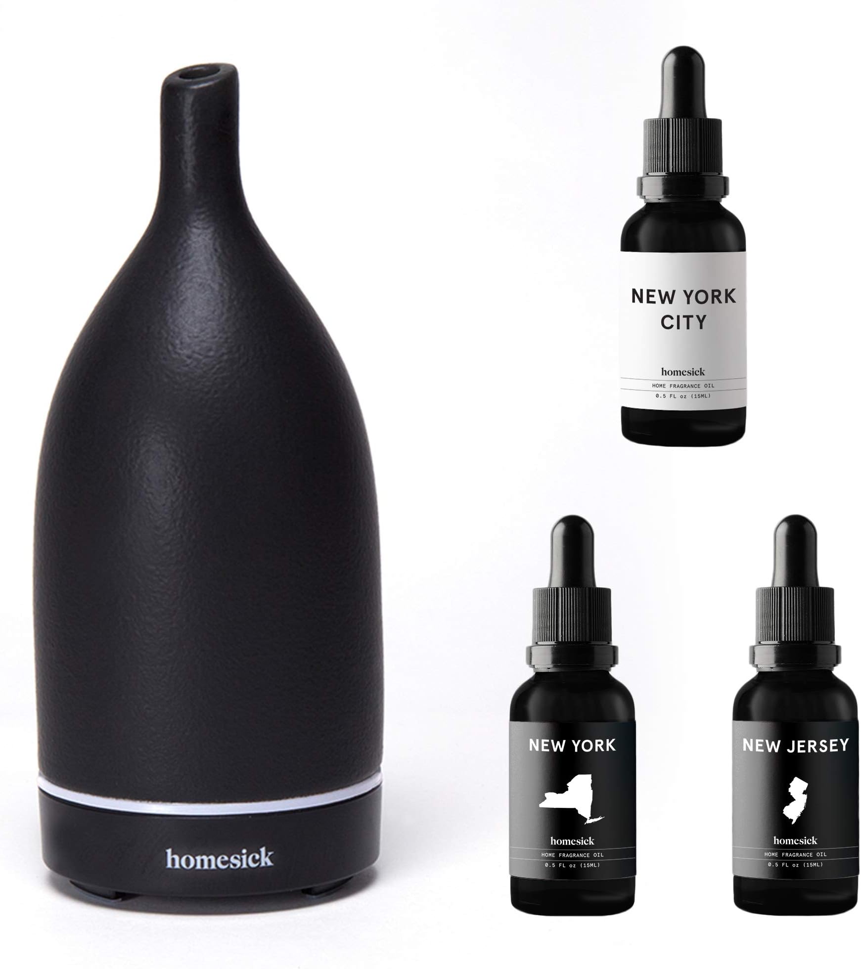 Homesick Ultrasonic Aroma Oil Diffuser - Tri-State Bundle