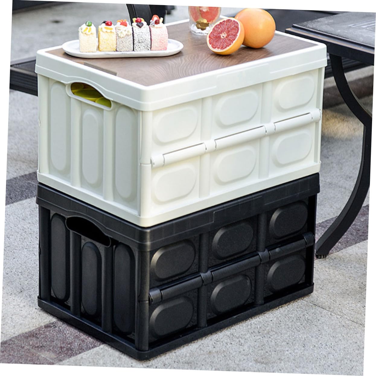 SOLUSTRE Klappbare Aufbewahrungsbox mit Deckel Vielseitige Spielzeug und Kleiderbox für Lagerung von Bettwäsche Decken und Kleidung Kompaktes Camping-organizer-system