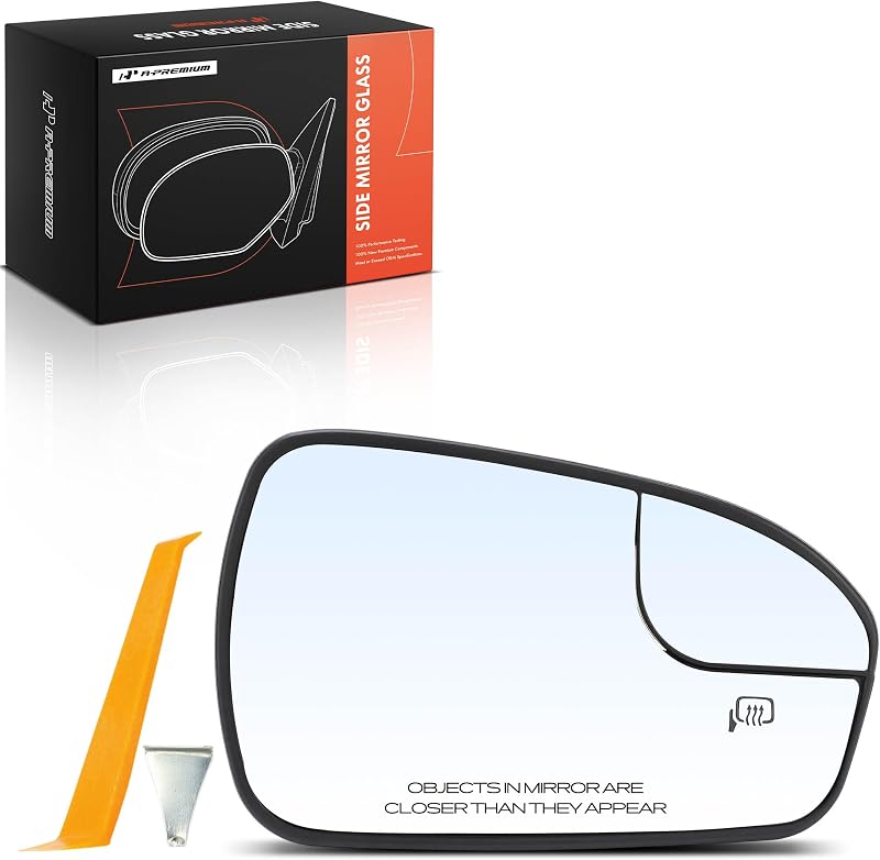 Vidro de espelho retrovisor direito aquecido A-Premium para Ford Fusion 2013–2020 – 1 unidade